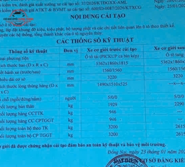 Nghiệm thu và đăng kiểm rA đăng kiểm xe phục vụ tang lễ, và giấy cải tạo